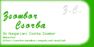 zsombor csorba business card